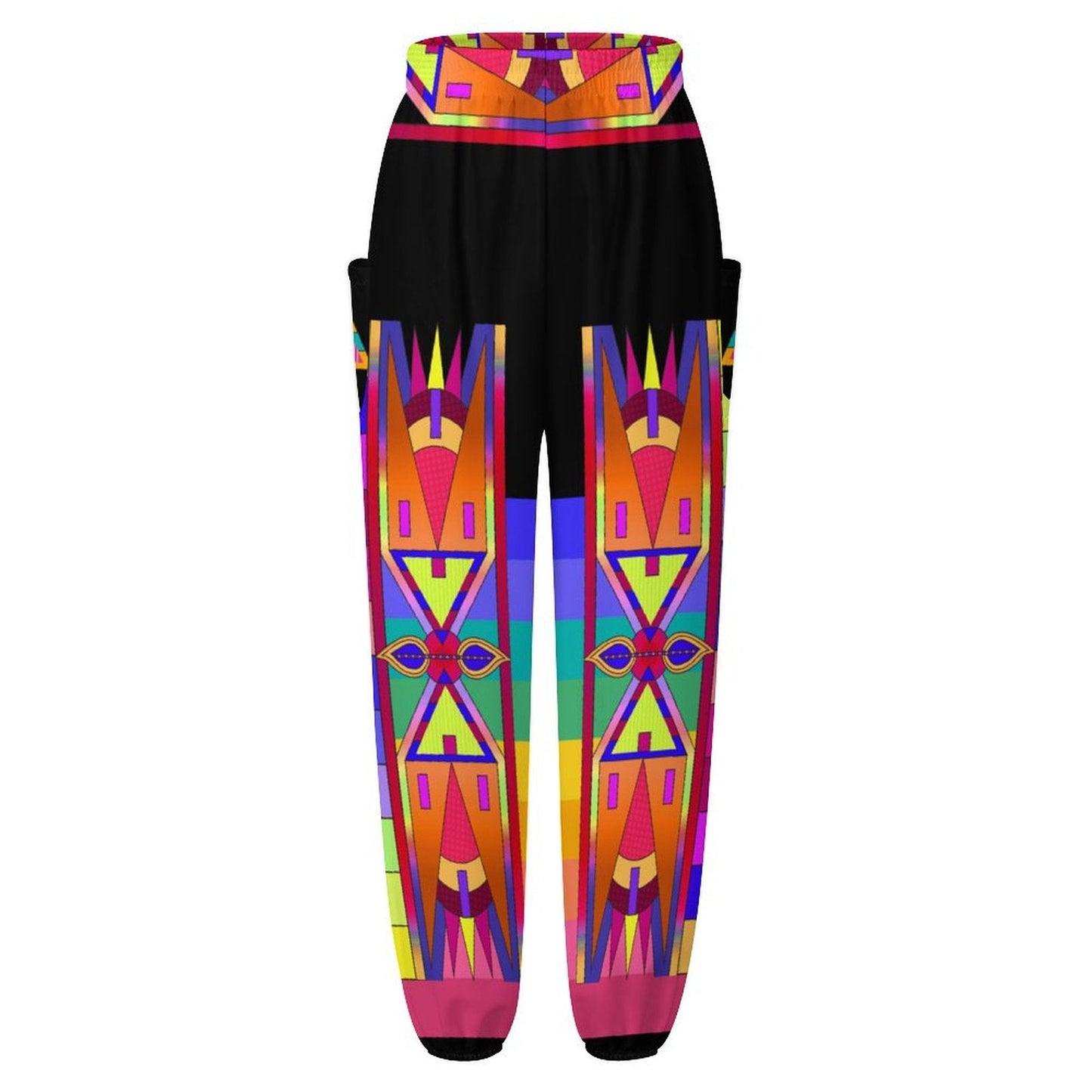 Rainbow Spirit Path Black Ribbon Joggers