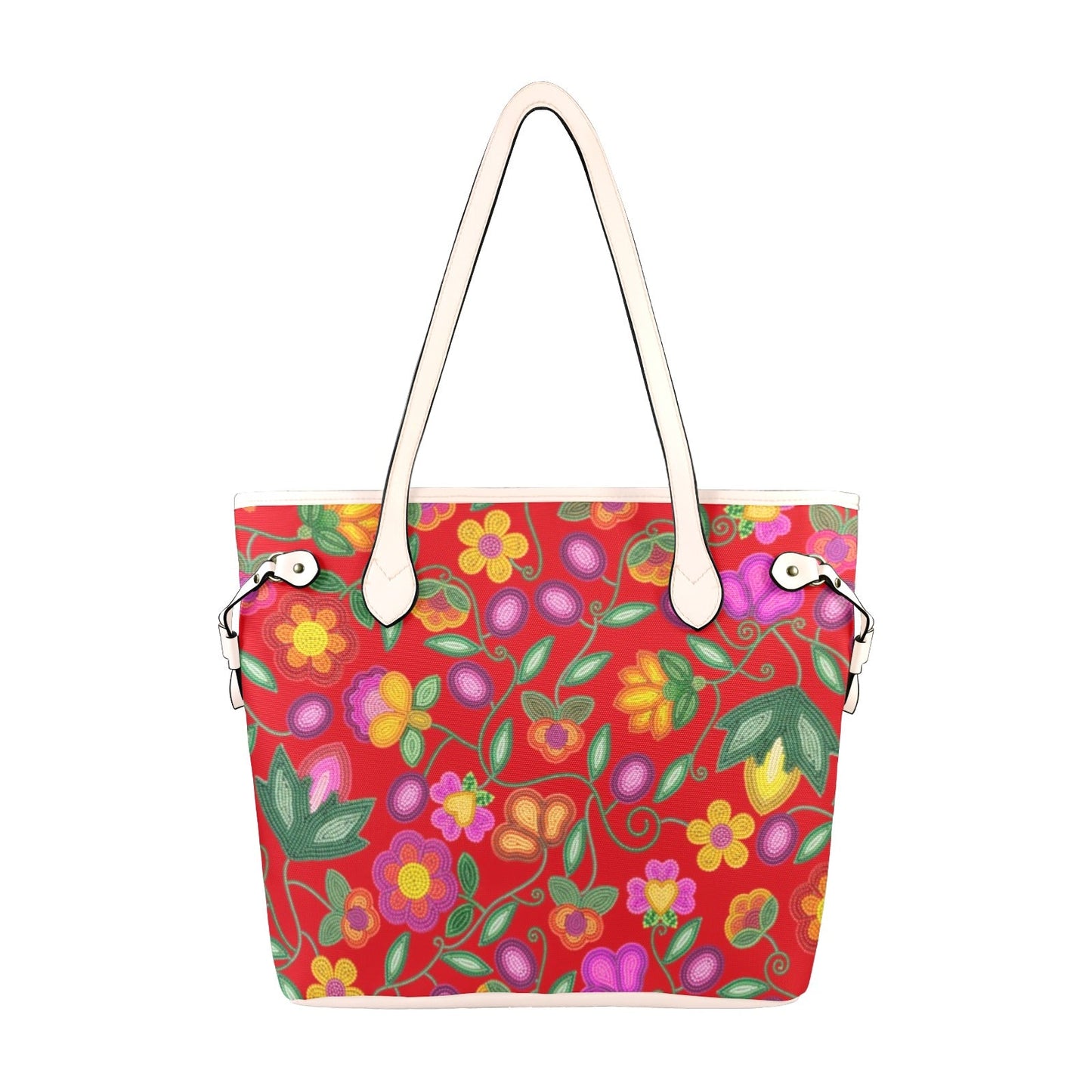 Boreal Bounty Red Clover Canvas Tote
