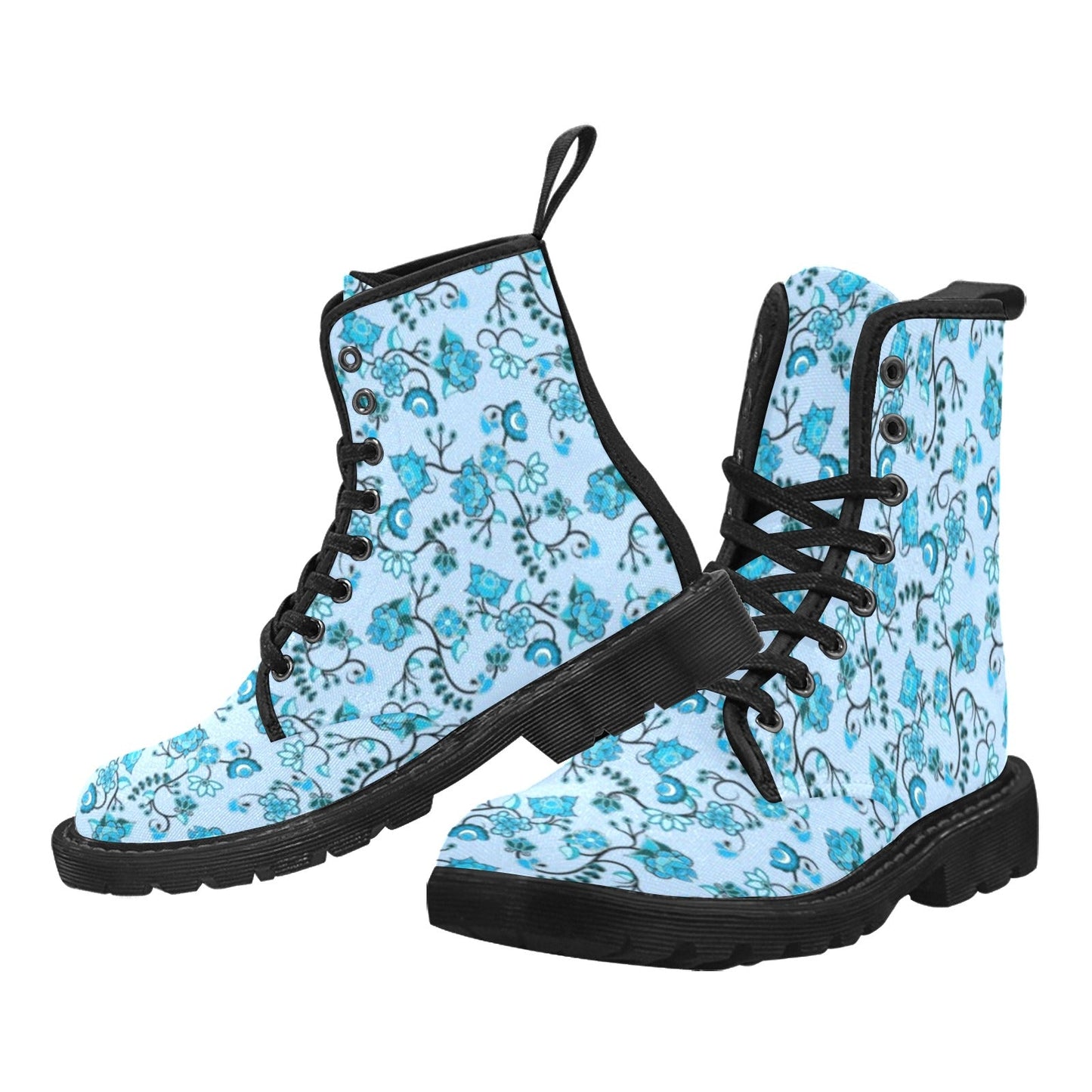 Blue Floral Amour Boots for Men