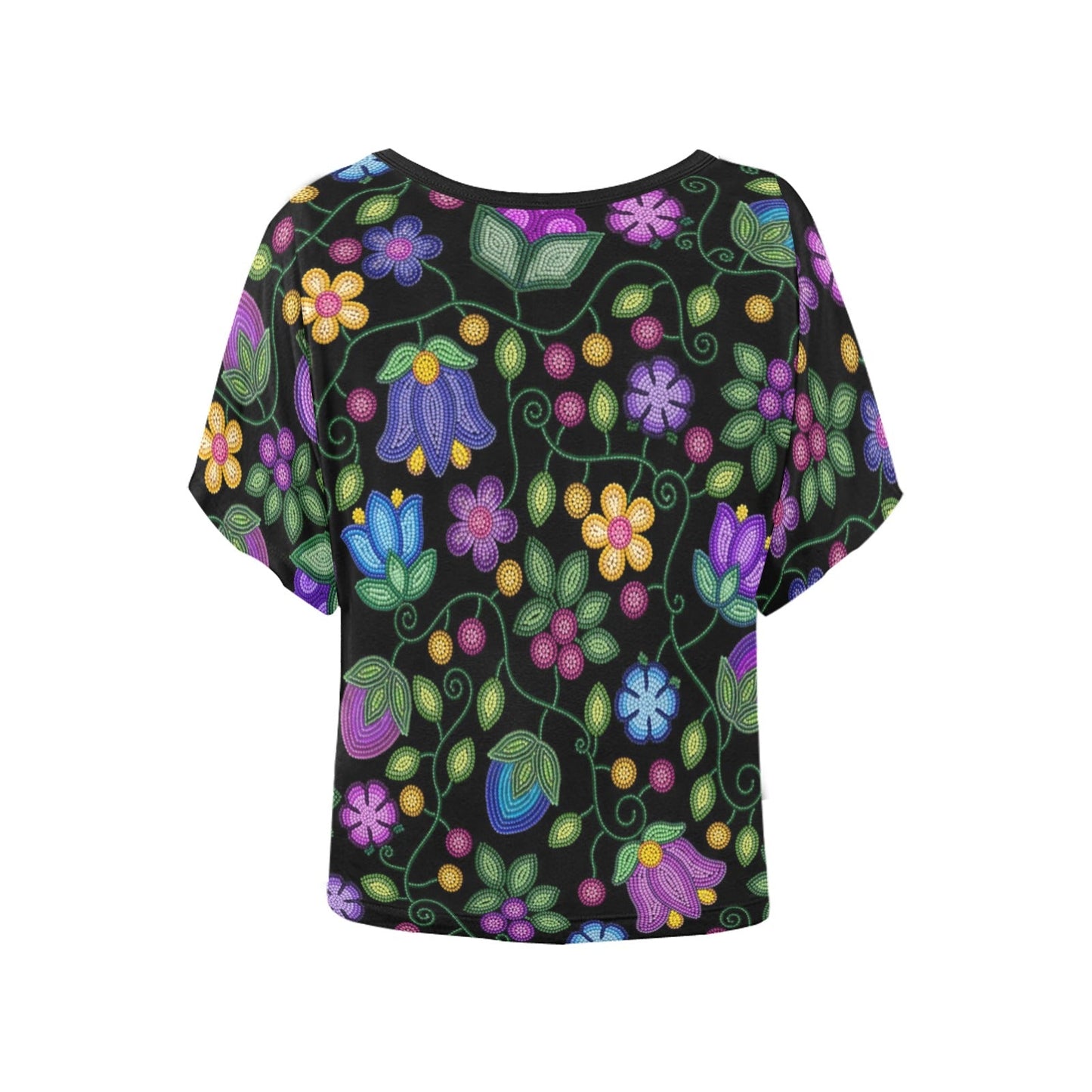 Bloom Uplift Black Batwing Blouse