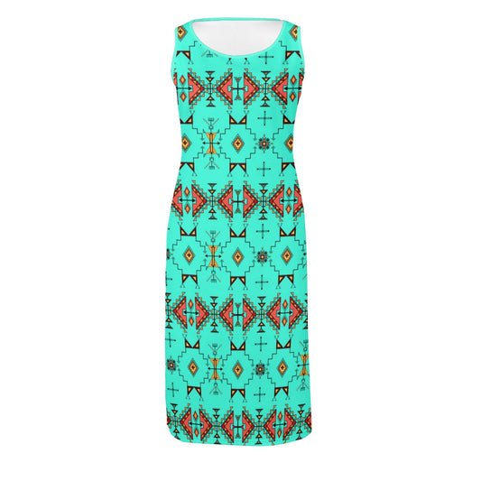Thunder Flight Turquoise Phaedra Dress