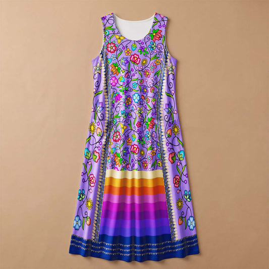 Grandmother's Legacy Purple 1 Women's Sleeveless Long Dress