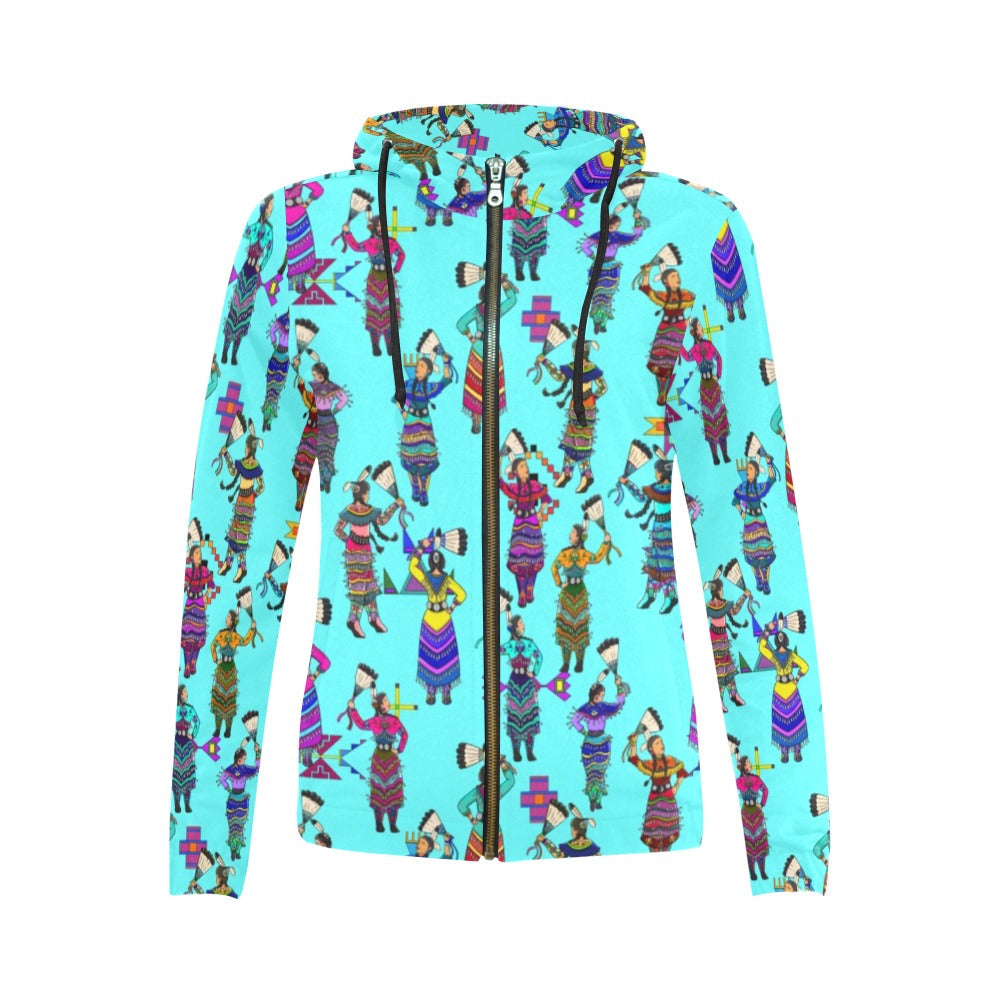 Women's Jingle Dancers Full Zip Hoodie for Women