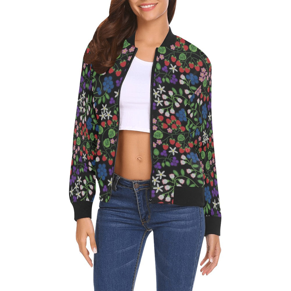 Takwakin Harvest Midnight Bomber Jacket for Women