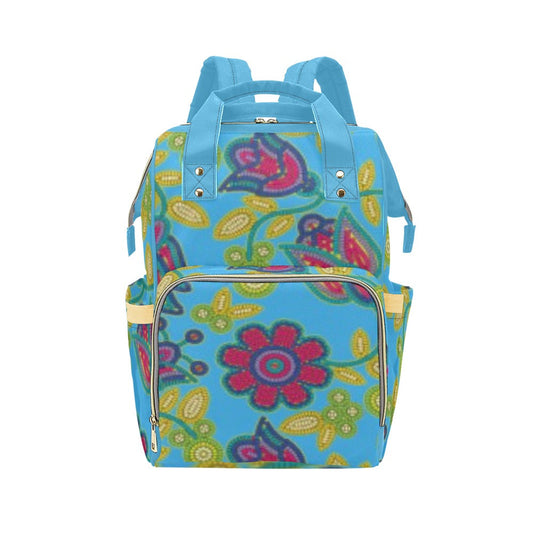 Beaded Nouveau Lime Multi-Function Diaper Backpack/Diaper Bag