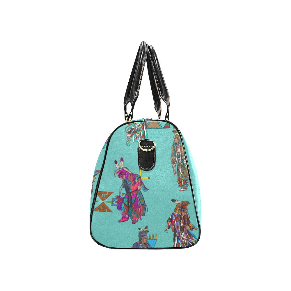 Men's Grass Dancers Eggshell Blue Large Travel Bag
