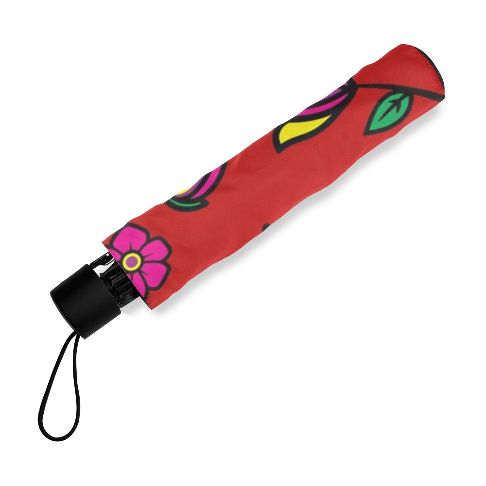 Nature's Nexus Red Foldable Umbrella