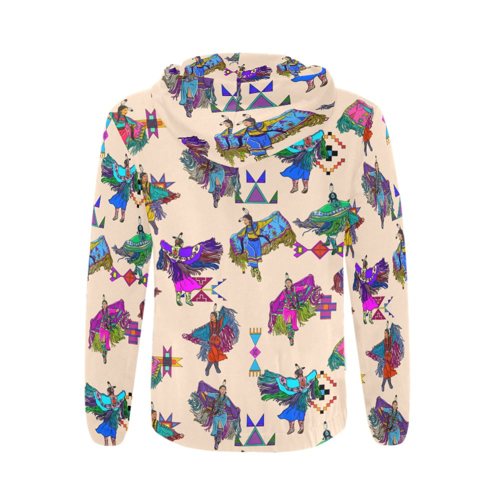 Women's Fancy Dancers Muslin Men's Zipper Hoodie