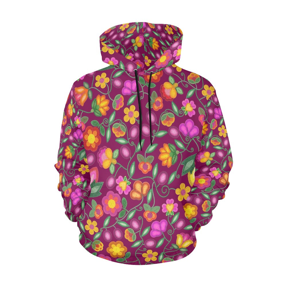 Boreal Bounty Dark Magenta Hoodie for Men