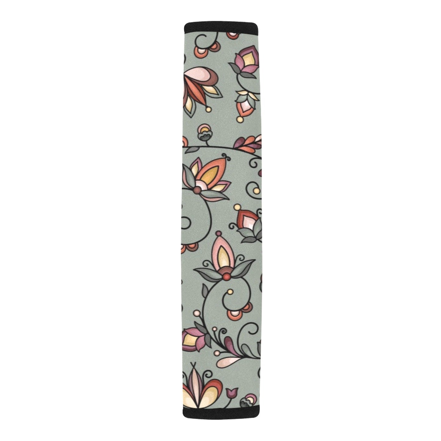Burnt Sky Petals Green Seat Belt Cover