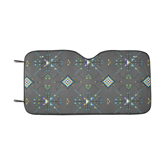 Bear Shield Gray Car Sun Shade 55"x30"