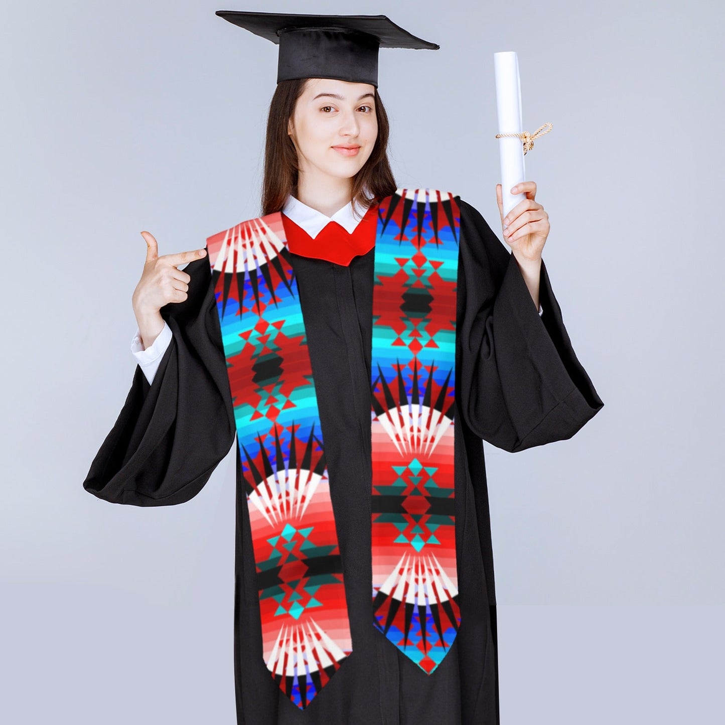 Northwest Ribbonwork Bustles Graduation Stole