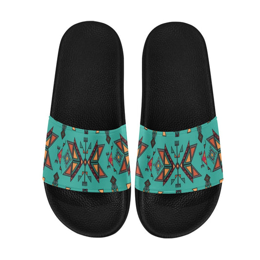 Arrow Dawn Turquoise Slide Sandals