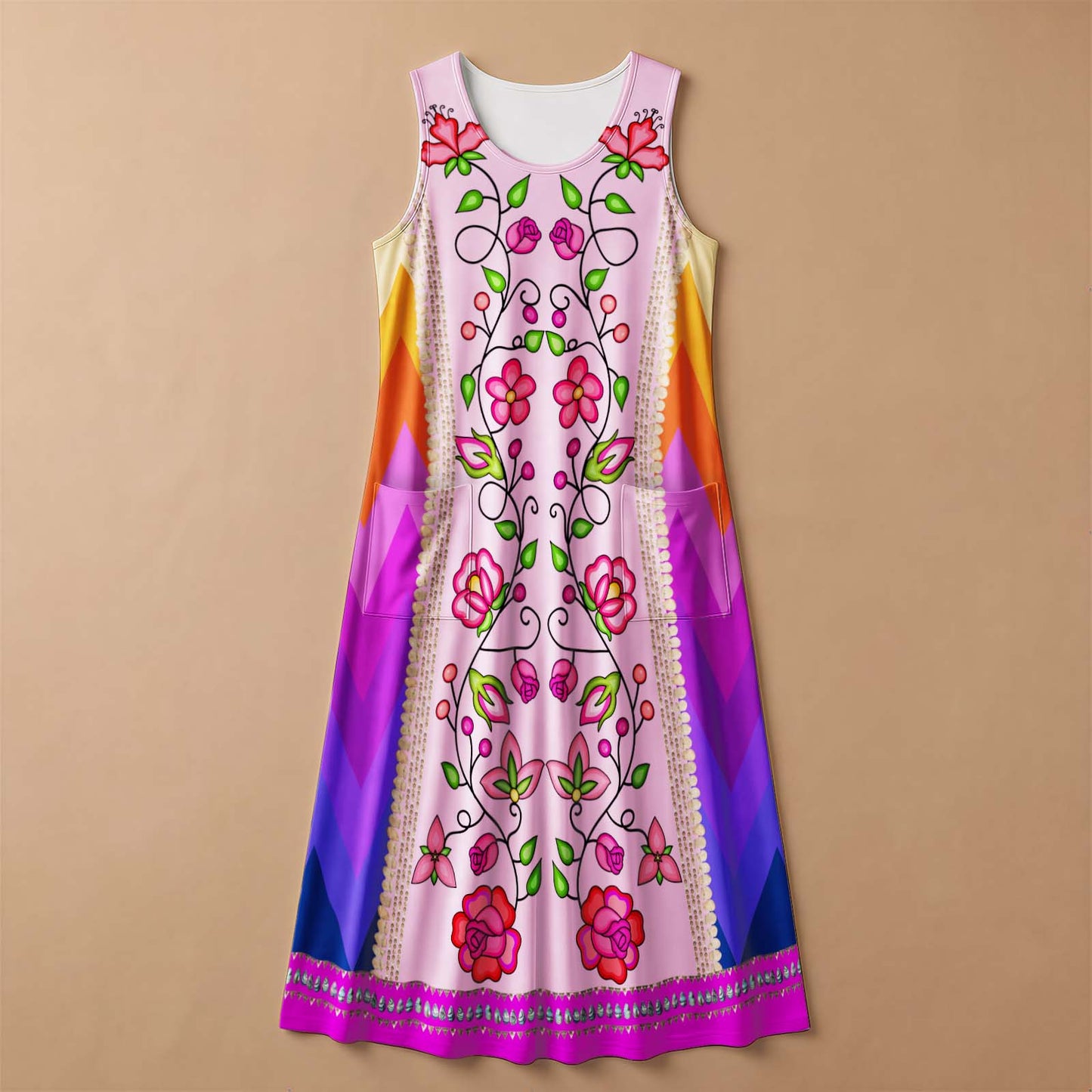 Grandmother's Legacy Magenta 2 Sleeveless Dress