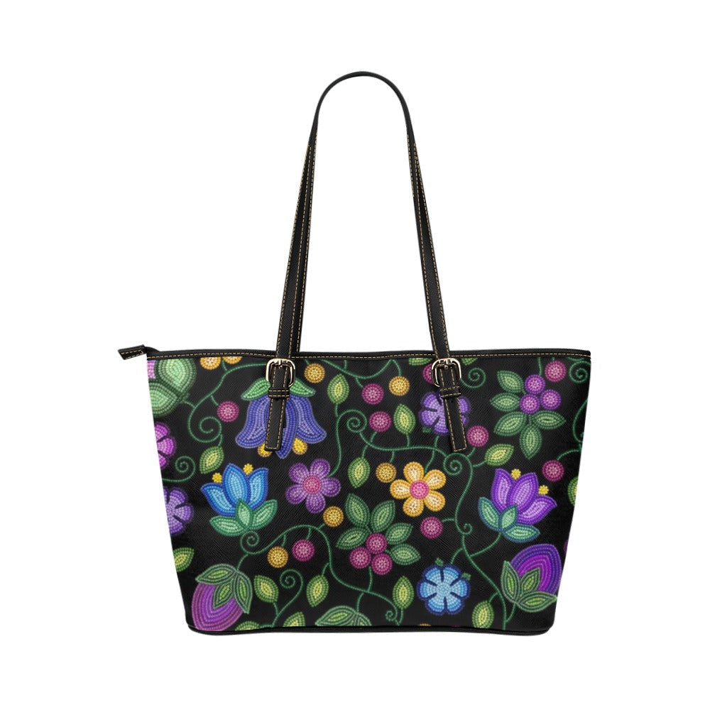 Bloom Uplift Black Leather Tote