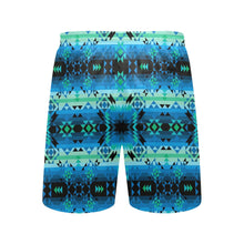 Load image into Gallery viewer, Green Star Men&#39;s Mid-Length Beach Shorts
