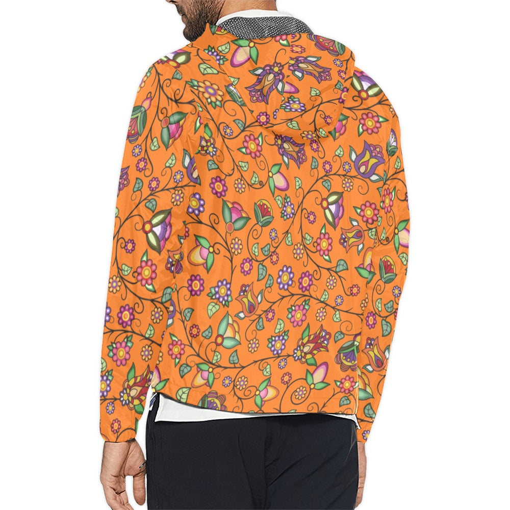 Heartbeat Petals ECM Orange Men's Windbreaker