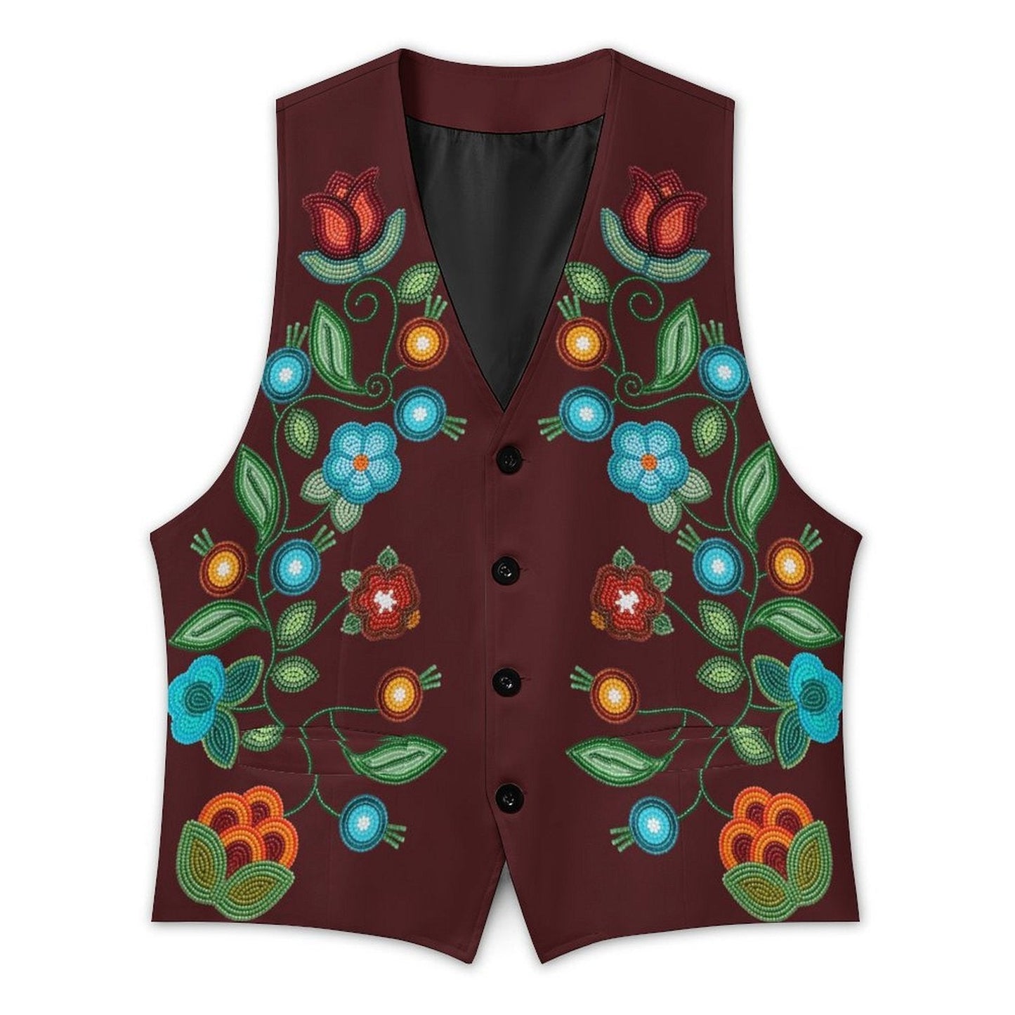 Prairie Fire Petals 2 Men's Sleeveless Suit Vest