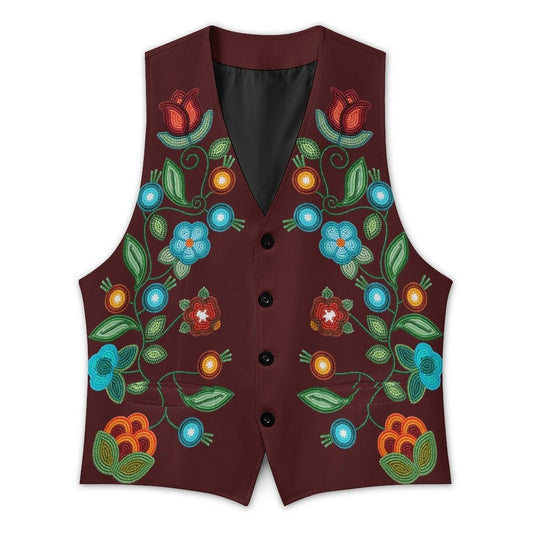 Prairie Fire Petals 2 Men's Sleeveless Suit Vest