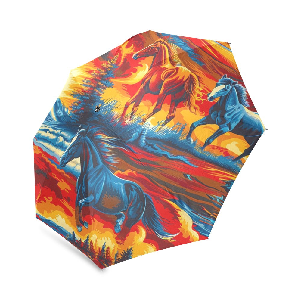 Wilds Horses 2 Foldable Umbrella