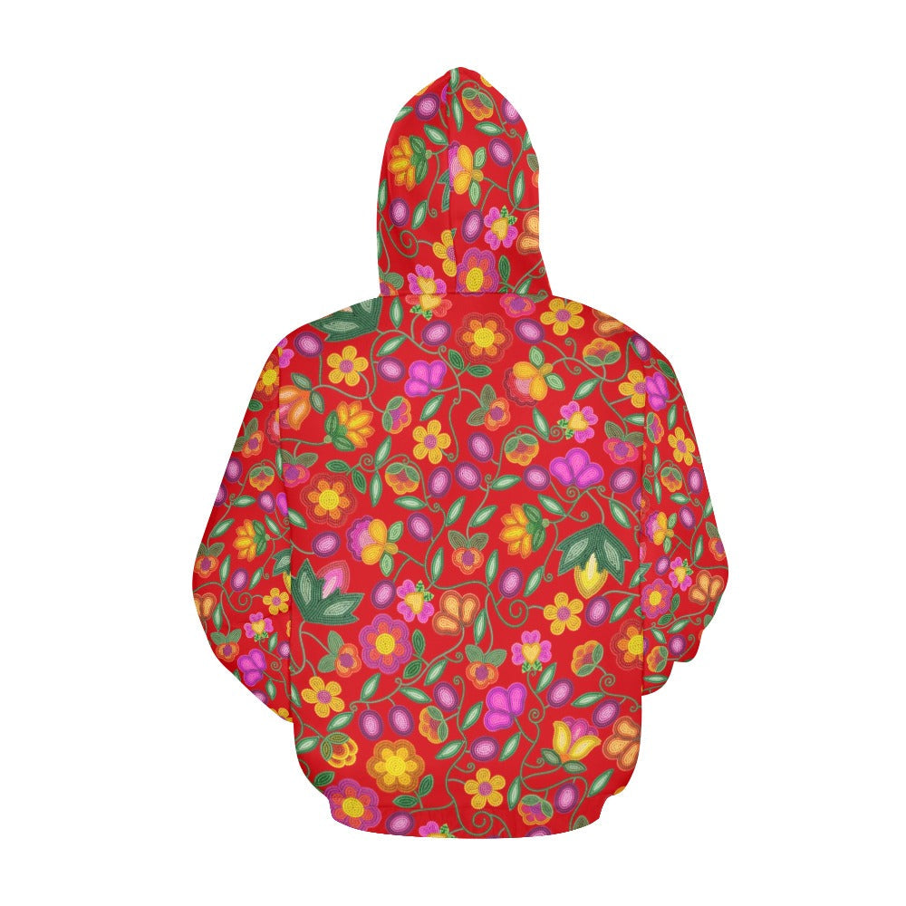Boreal Bounty Red Hoodie for Women