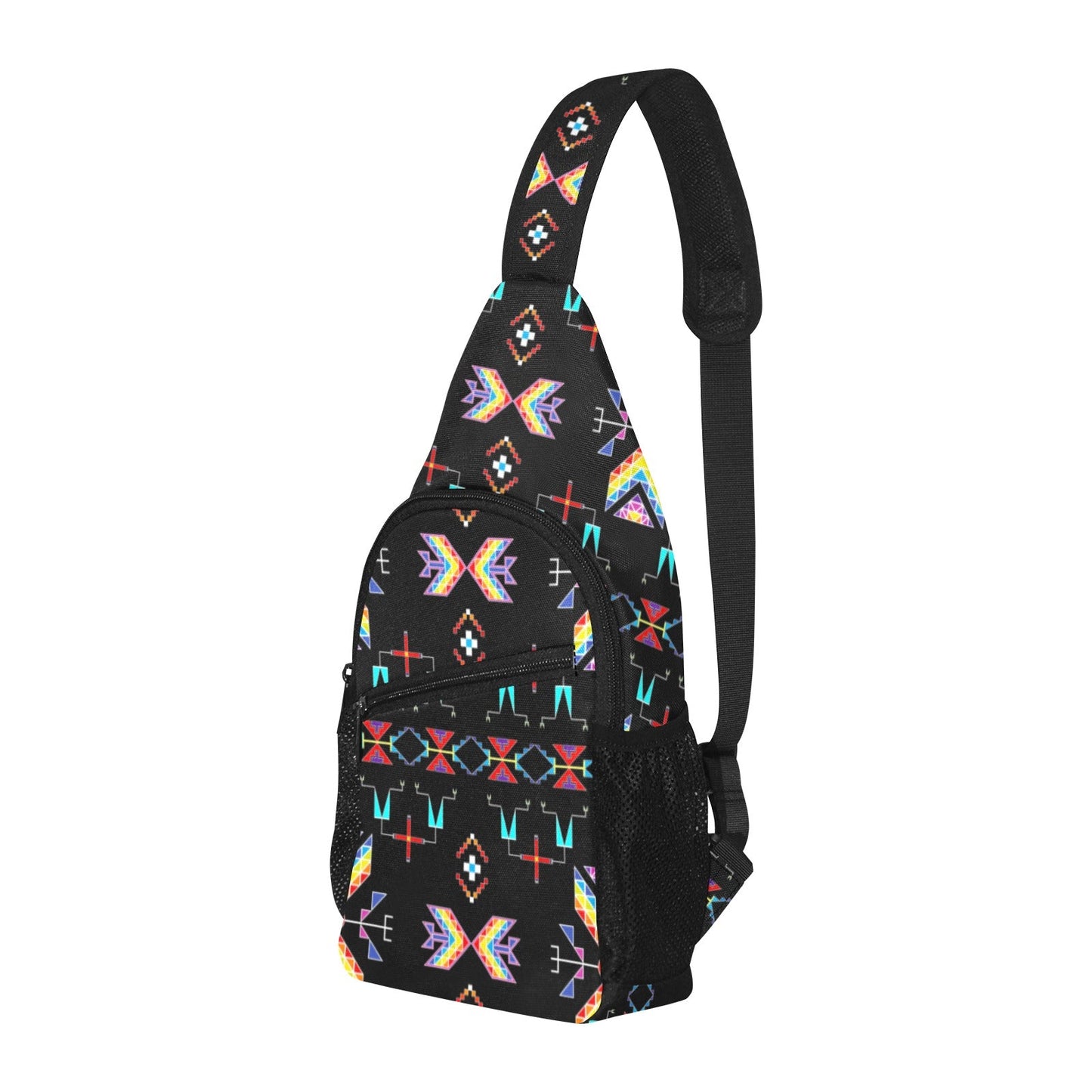 Rainy Chief Rainbow Black Chest Bag