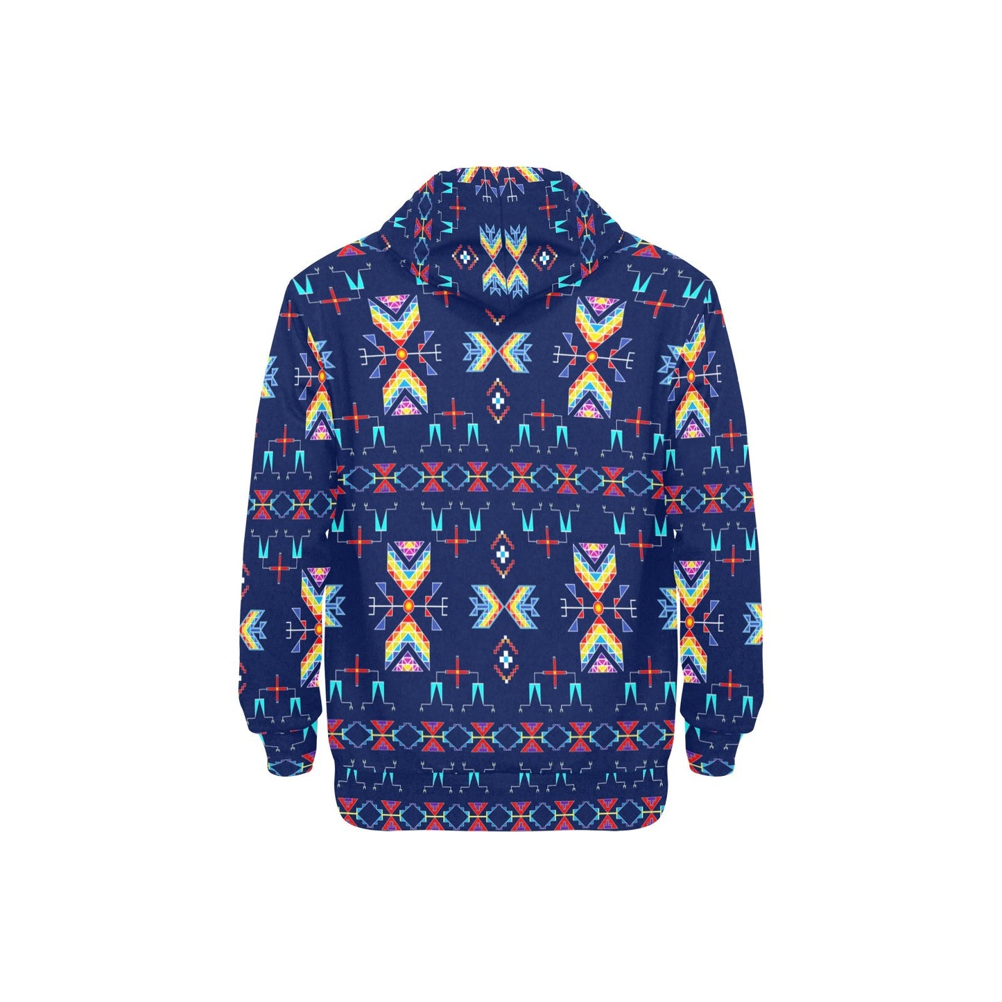 Rainy Chief Rainbow Night Lake Men's Long Sleeve Fleece Hoodie