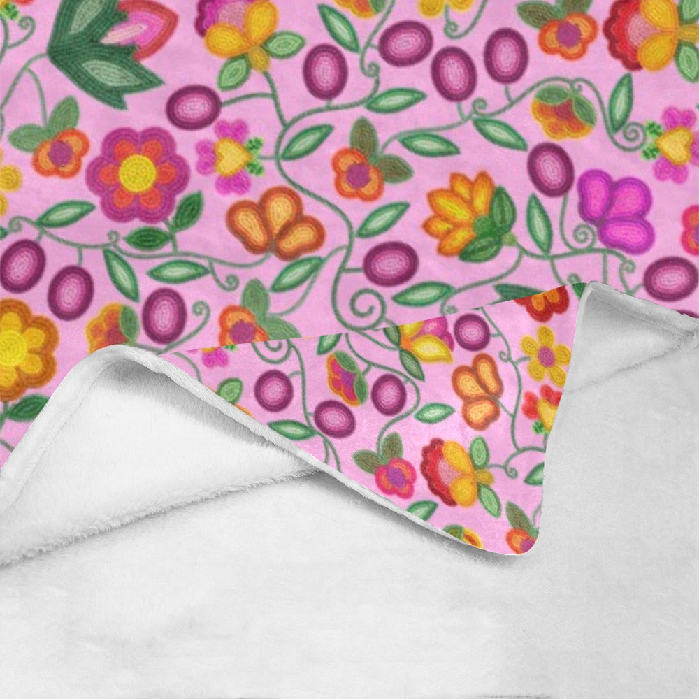 Boreal Bounty Pink X-Large Micro Fleece Blanket