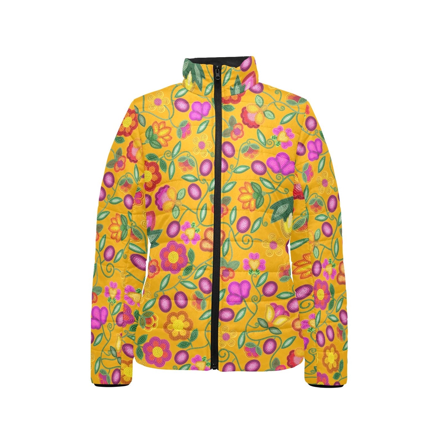 Boreal Bounty Yellow Stand Collar Jacket