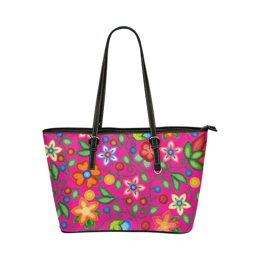 Morning Harmony Pink Leather Tote