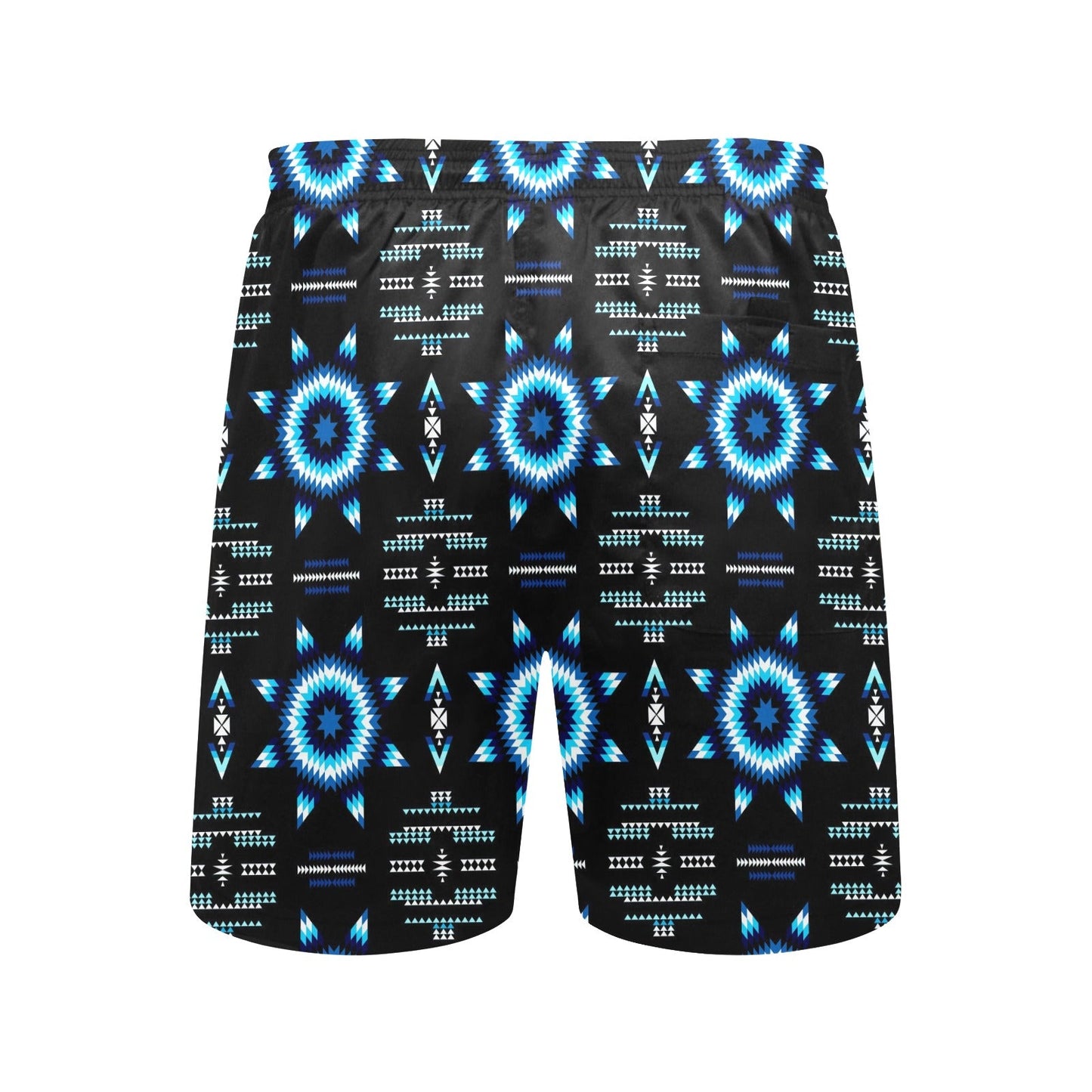 Rising Star Wolf Moon Men's Mid-Length Beach Shorts