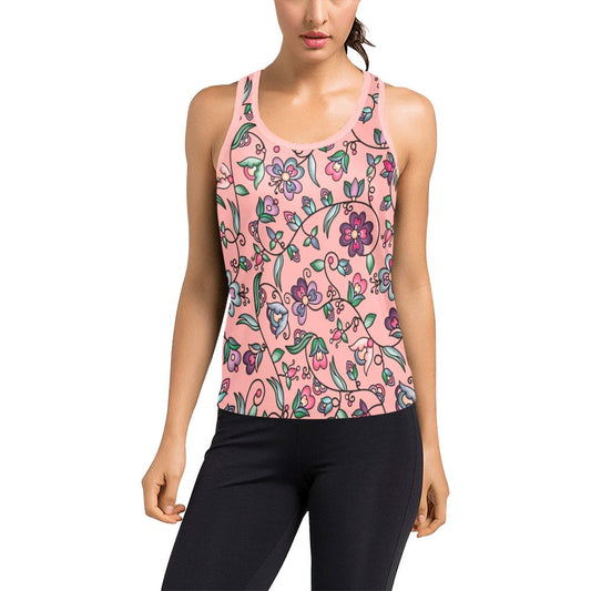 Amber Evening Garland Peach Women's Racerback Tank Top