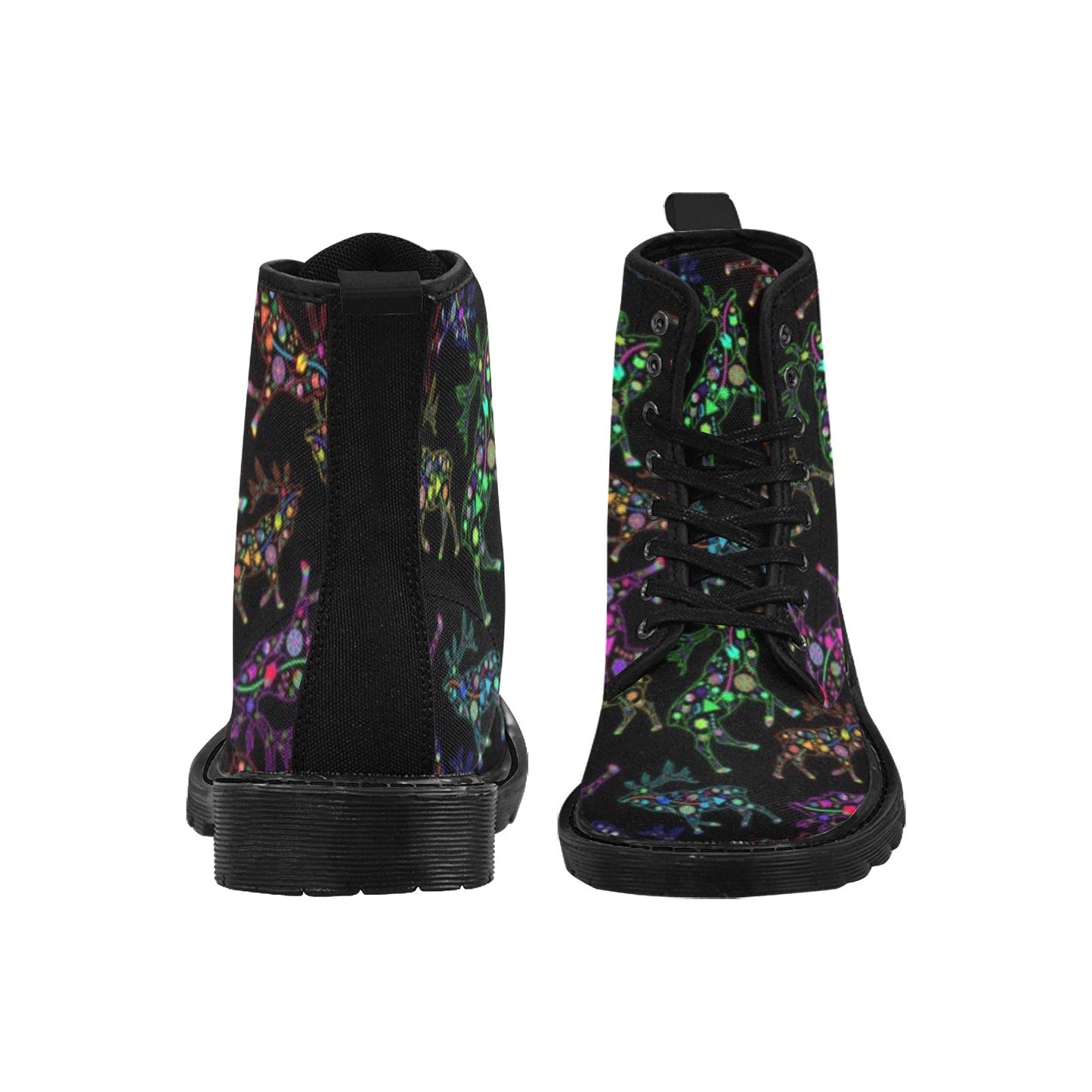 Neon Floral Elks Boots