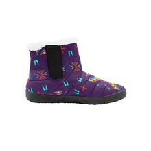 Load image into Gallery viewer, Rainy Chief Rainbow Dark Purple Women&#39;s Padded Winter Boot
