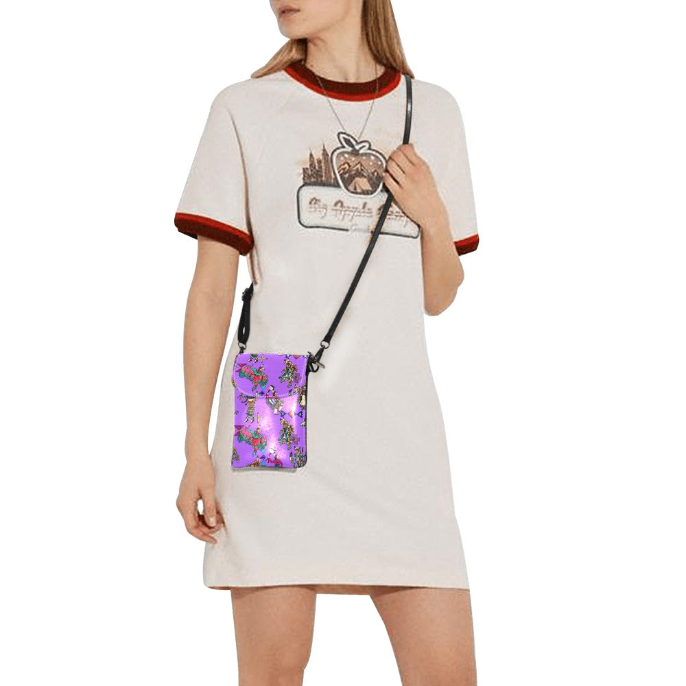 Grand Entry Dancers Purple Small Cell Phone Purse