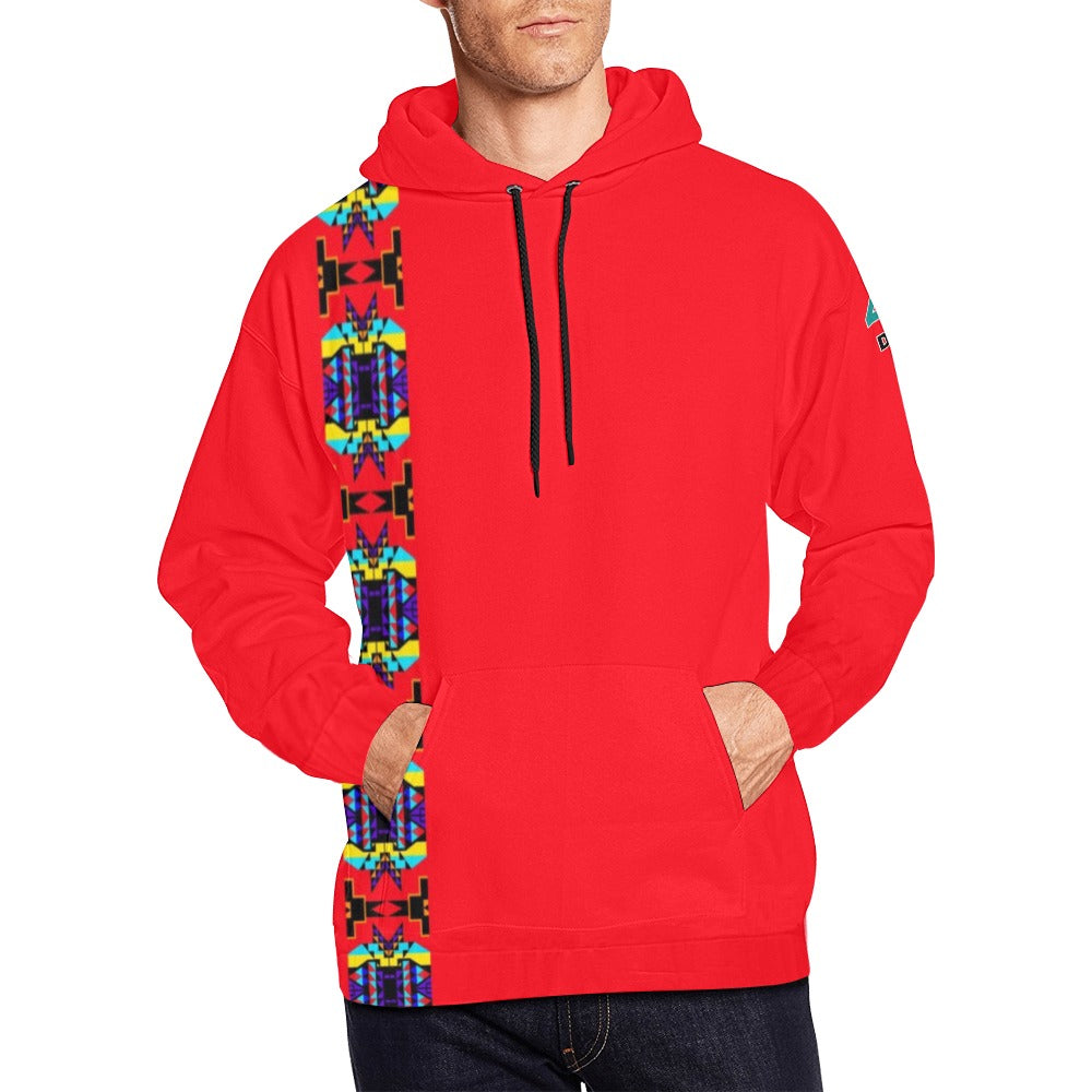 Red Blanket Strip II Hoodie for Men