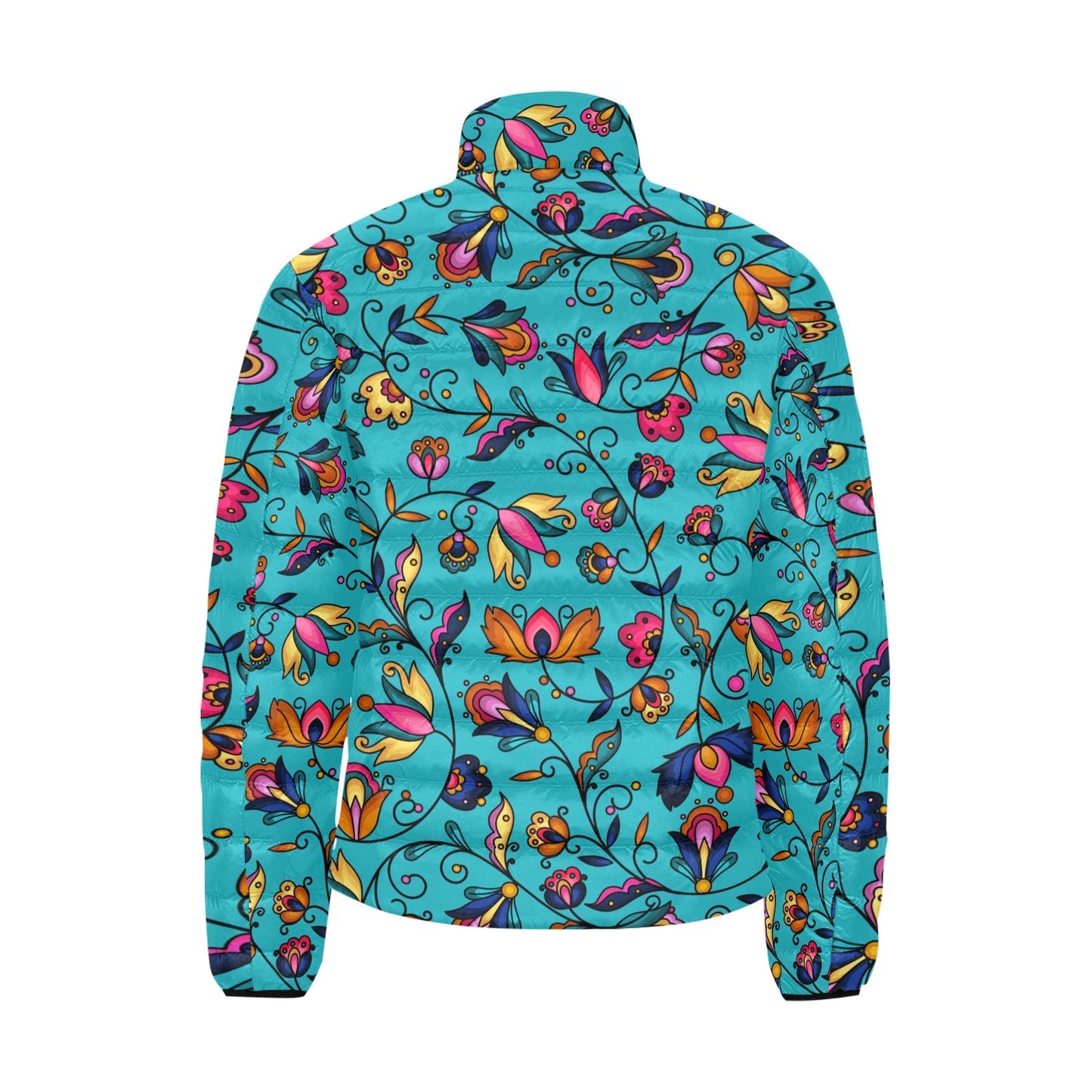 Copper Prairie Petals Turquoise Padded Jacket