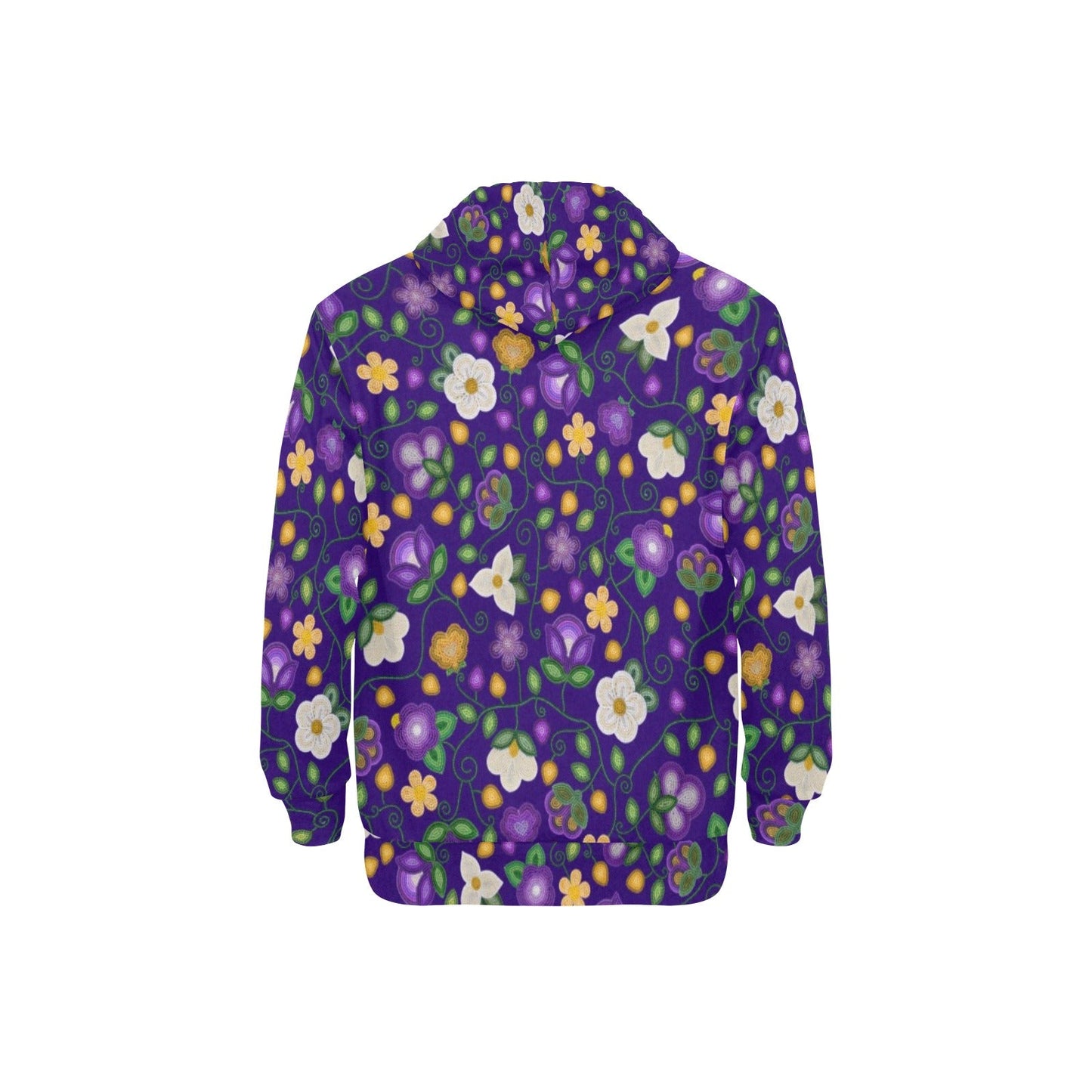 Midnight Moss Bloom Aubergine Fleece Hoodie