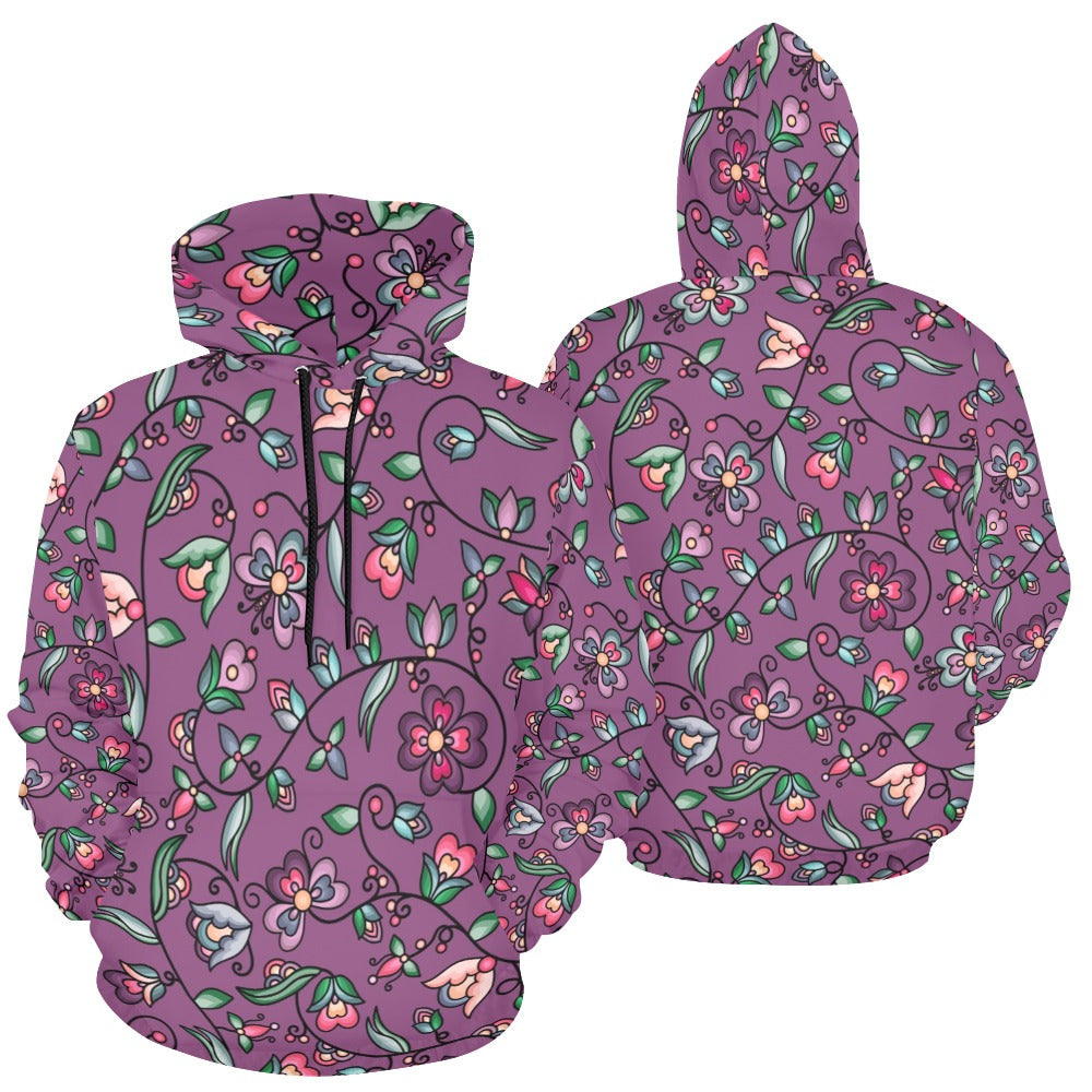 Amber Evening Garland Purple Hoodie for Women