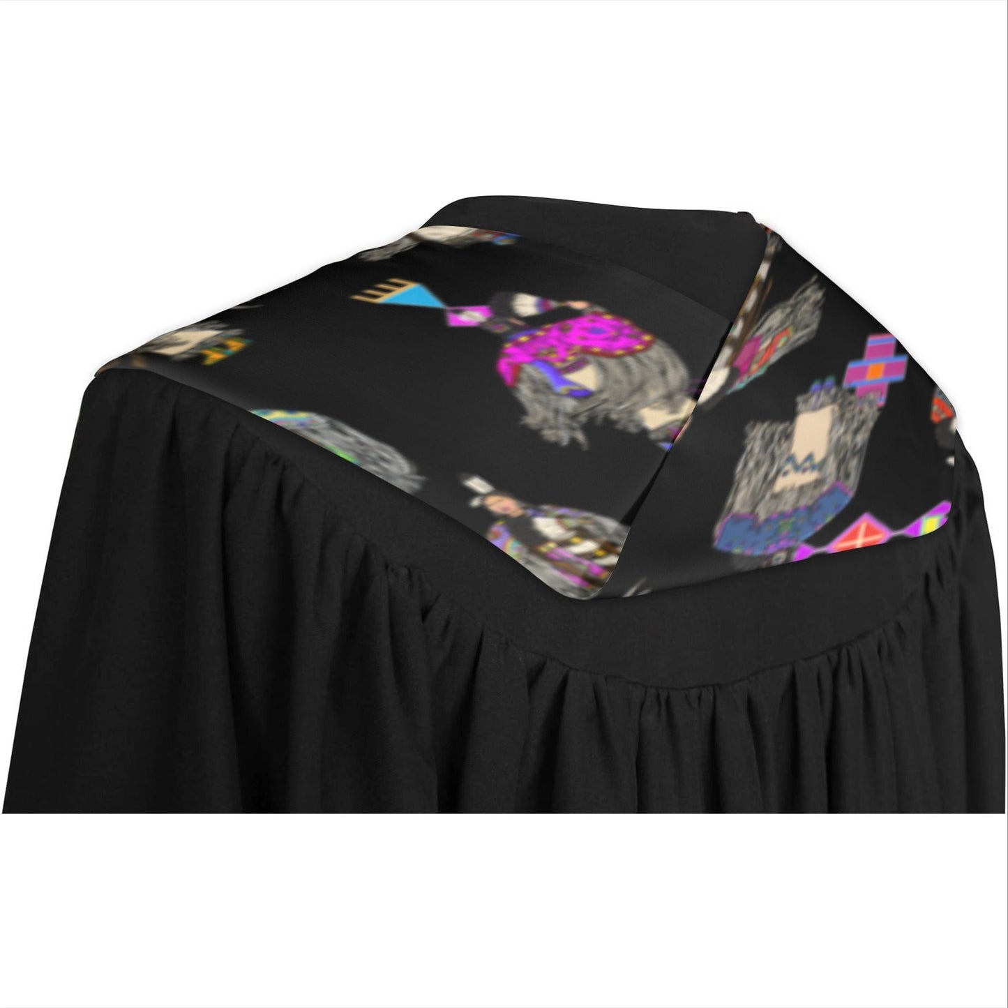 Women's Tradish Dancers Black Graduation Stole