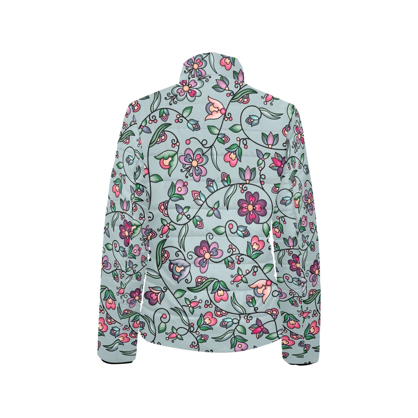 Amber Evening Garland Turquoise Women's Stand Collar Padded Jacket