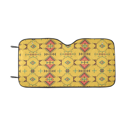 Thunder Flight Yellow Car Sun Shade 55"x30"