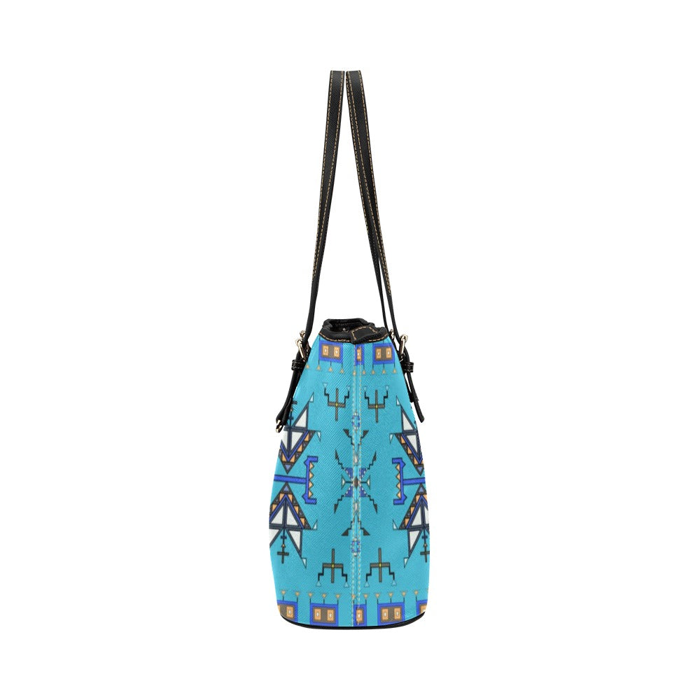 Eagle Strike Blue Leather Tote