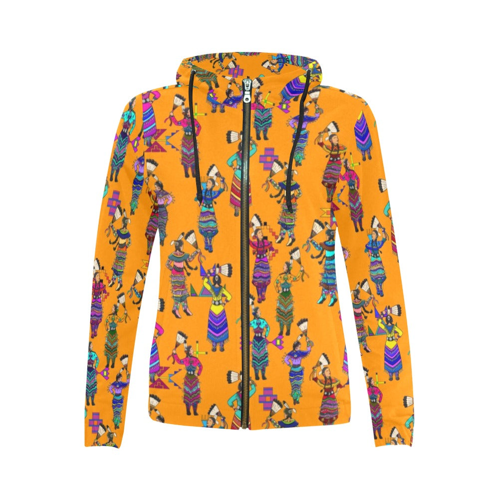 Women's Jingle Dancers Full Zip Hoodie for Women