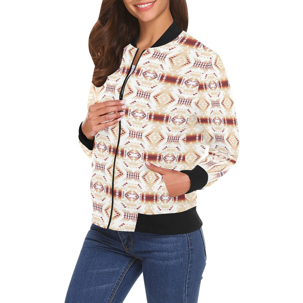 Gathering Clay Bomber Jacket for Women