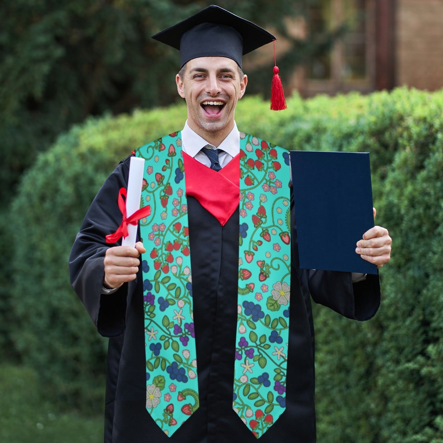 Grandmother Stories Turquoise Graduation Stole