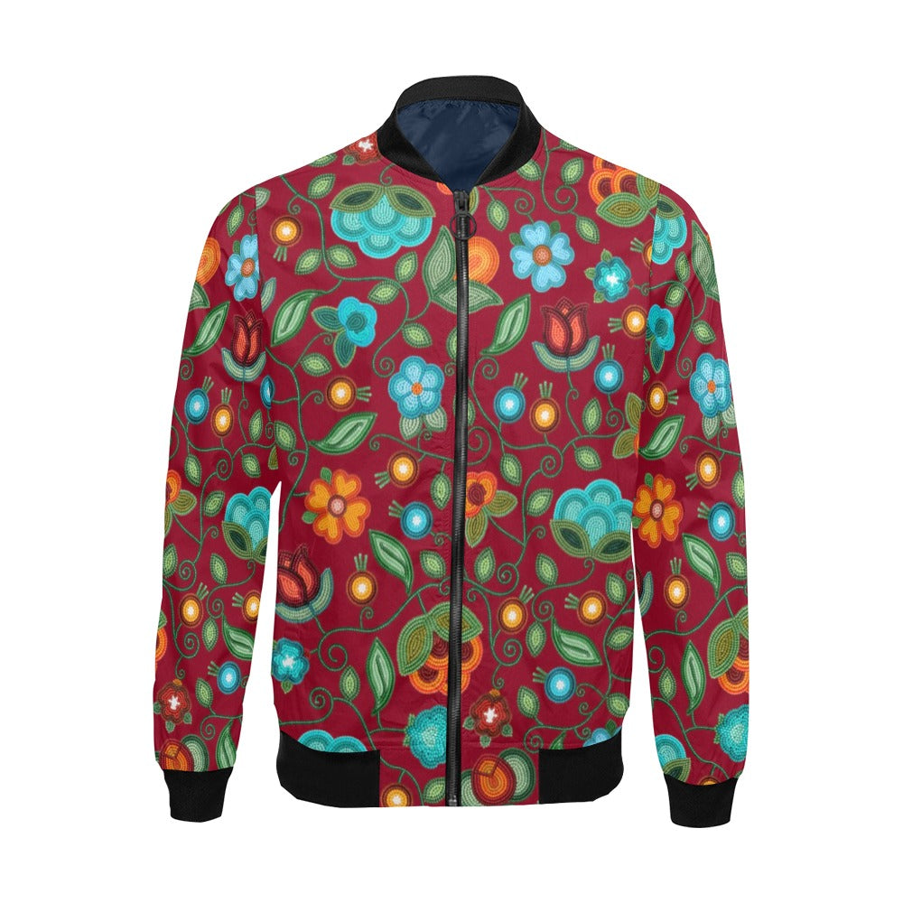 Prairie Fire Petals Red Bomber Jacket