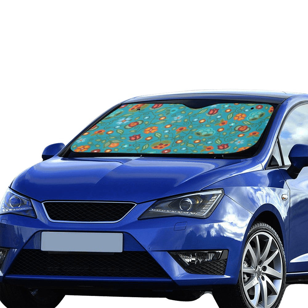 Prairie Fire Petals Ocean Car Sun Shade 55"x30"