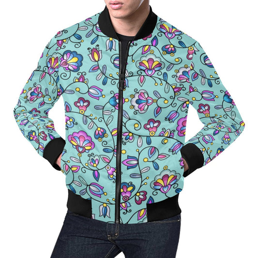 Autumn Bundle Blessing Turquoise Bomber Jacket for Men