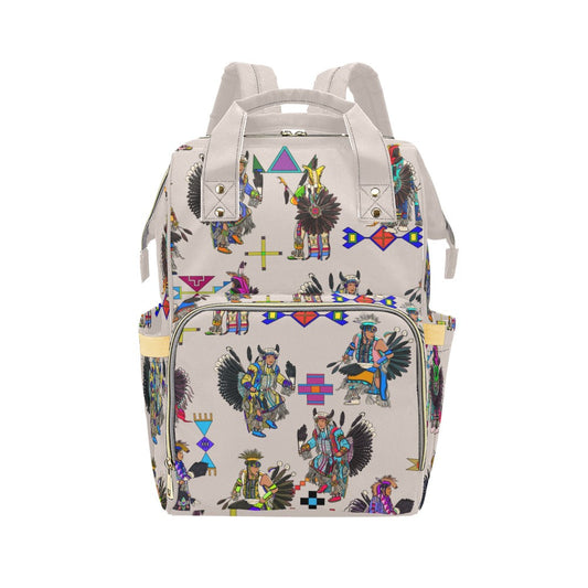 Men's Tradish Dancers Muslin White Multi-Function Diaper Backpack